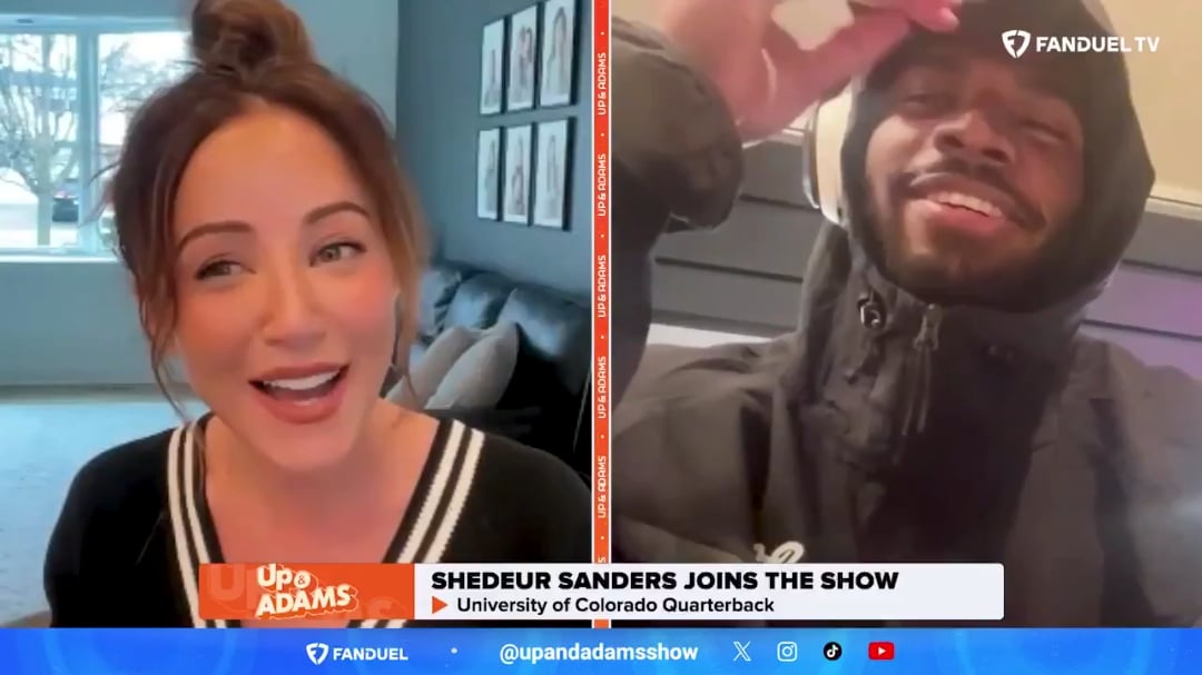 Shedeur Sanders talking to Kay Adams after just leaving the steelers facility (Up&Adams Show)