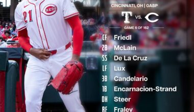 Reds lineup - Wednesday 4/2/25