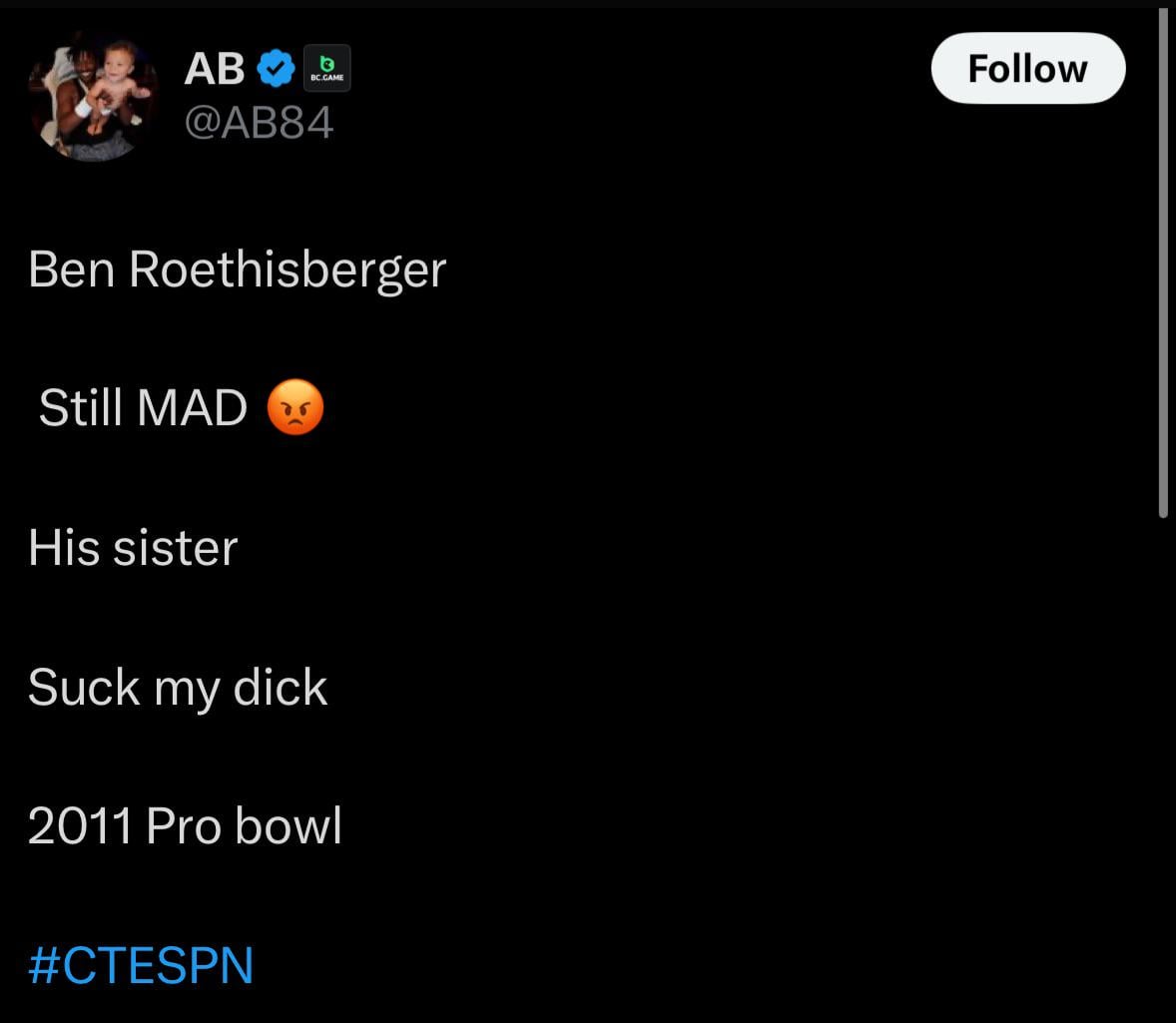 AB’s CTE flaring up again