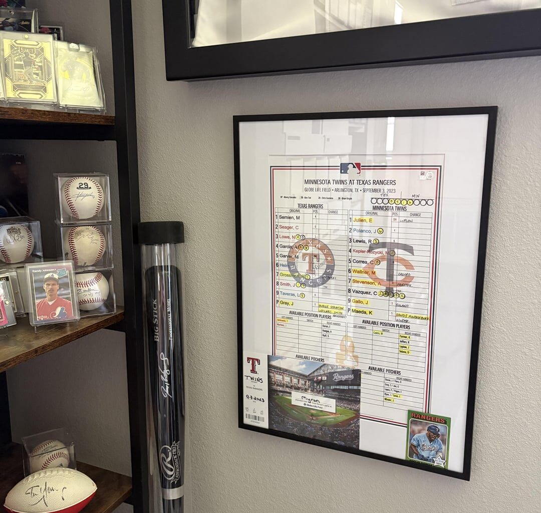 Got the score card for my son’s first Rangers game (9/3/23)! It also was the game Adolis hit a massive walk off to end his slump.