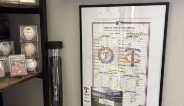 Got the score card for my son’s first Rangers game (9/3/23)! It also was the game Adolis hit a massive walk off to end his slump.