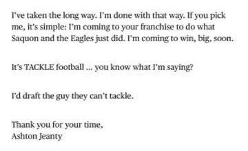 He’s going to have one hell of a “Welcome to the NFL moment”