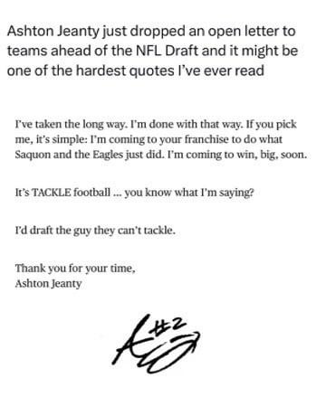 He’s going to have one hell of a “Welcome to the NFL moment”