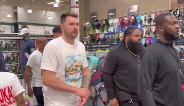 Sick of playing Basketball, Luka decided to change careers for a day and worked as a cashier in Dallas after his 45 Point performance.