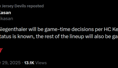 The defense could be getting even worse tonight..
