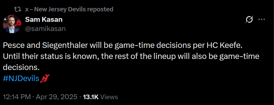 The defense could be getting even worse tonight..