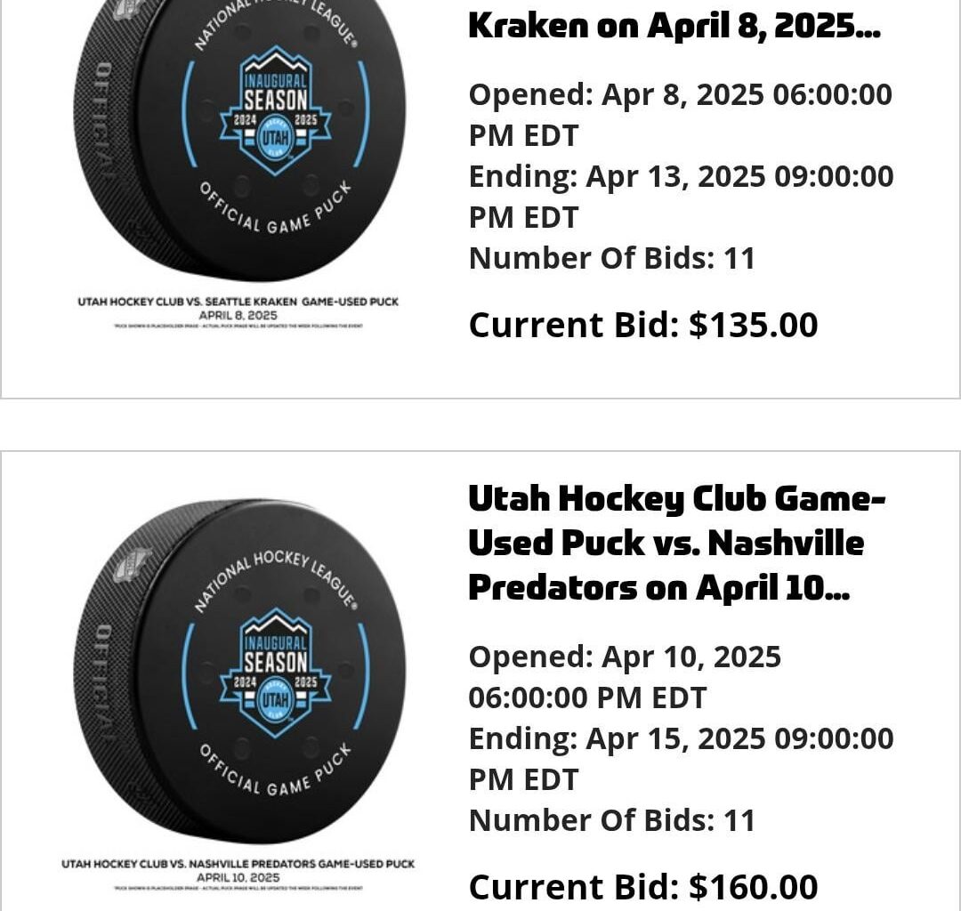 NHL Auctions Has Some Cool UHC Stuff