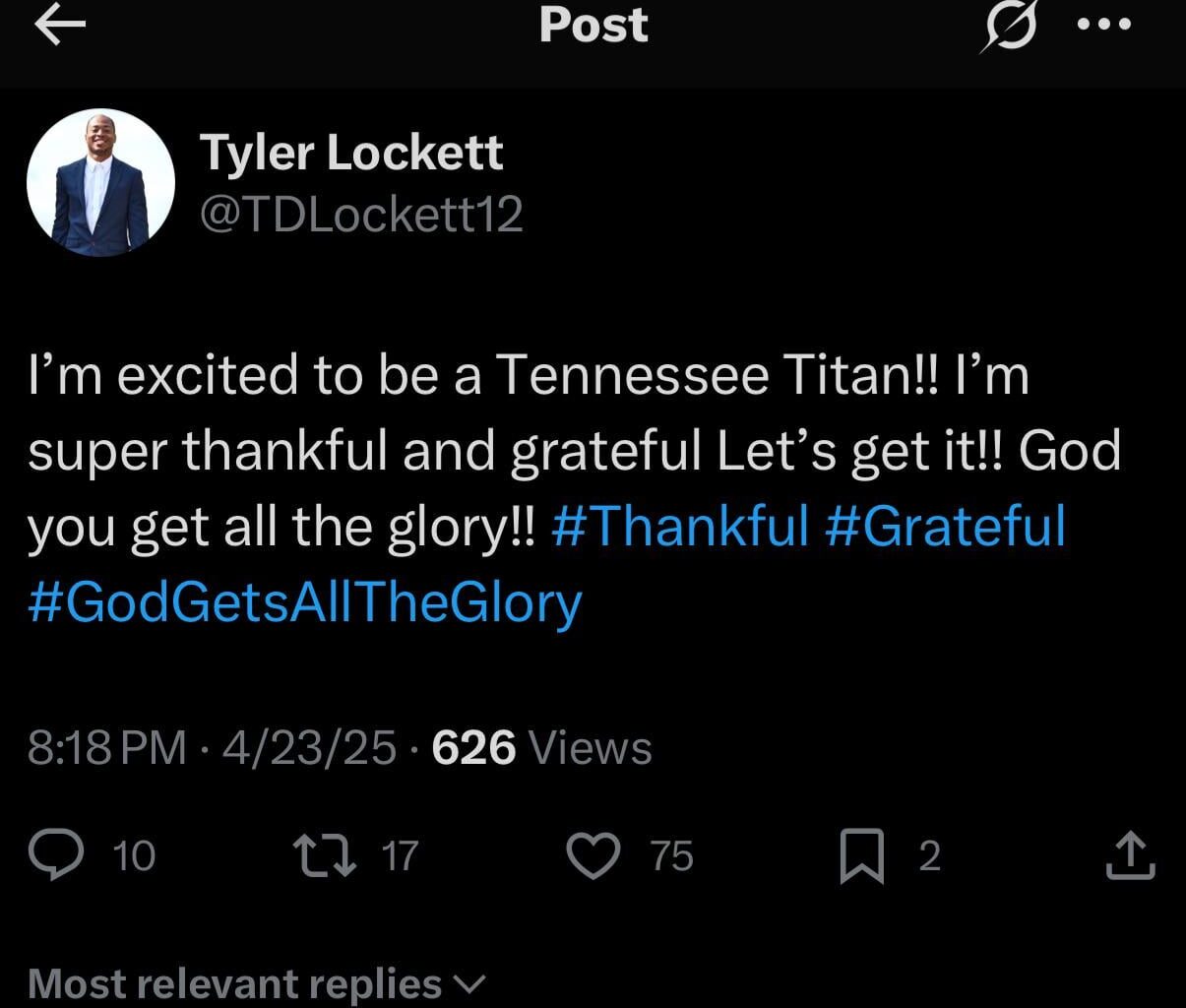 Tyler Lockett has signed with the Titans