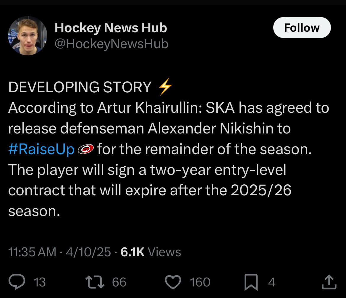 Other SKA players are coming over—if Gritsyuk doesn’t, is it because Fitz didn’t want to burn the only year of his ELC or pay the SKA buyout?