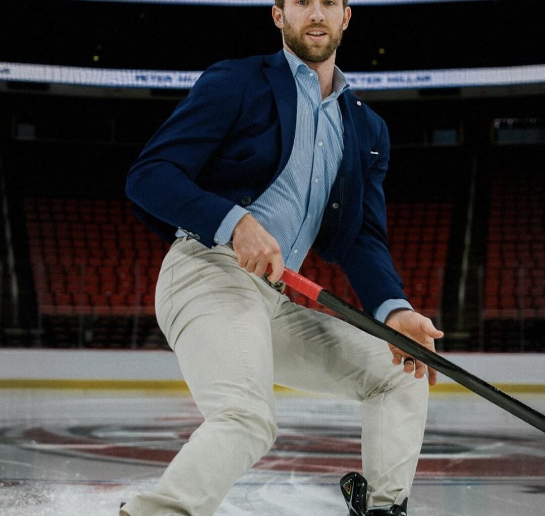 Slavin arrives for practice, immediately following the early Easter service 🐣🐰