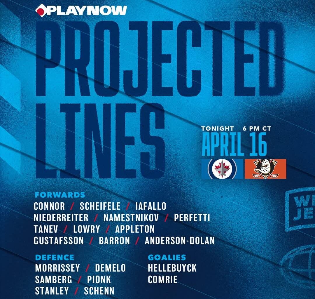 Tonight's Projected Lines
