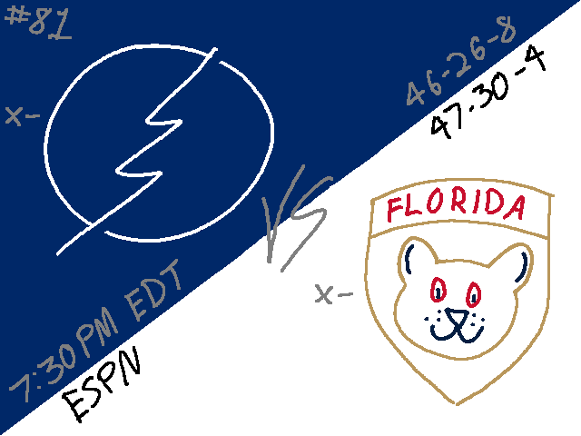 [PREGAME] x-Tampa Bay Lightning vs x-Florida Panthers - 7:30pm EDT - 04/15/25 - ESPN - Geekin' Out Edition