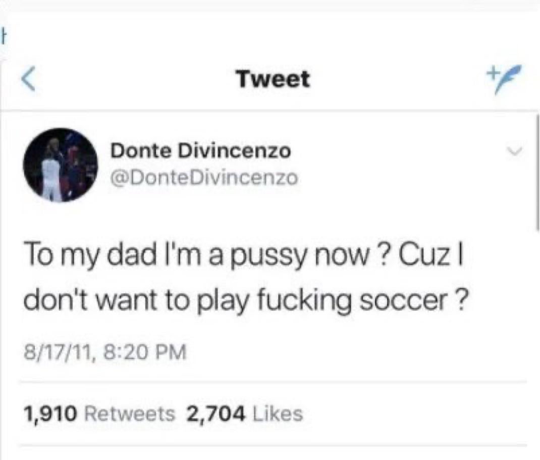 Thank you 14 year old Donte for not listening to your dad