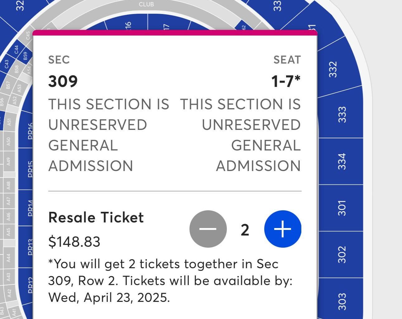 What Does “This Section is Unreserved General Admission” Mean?