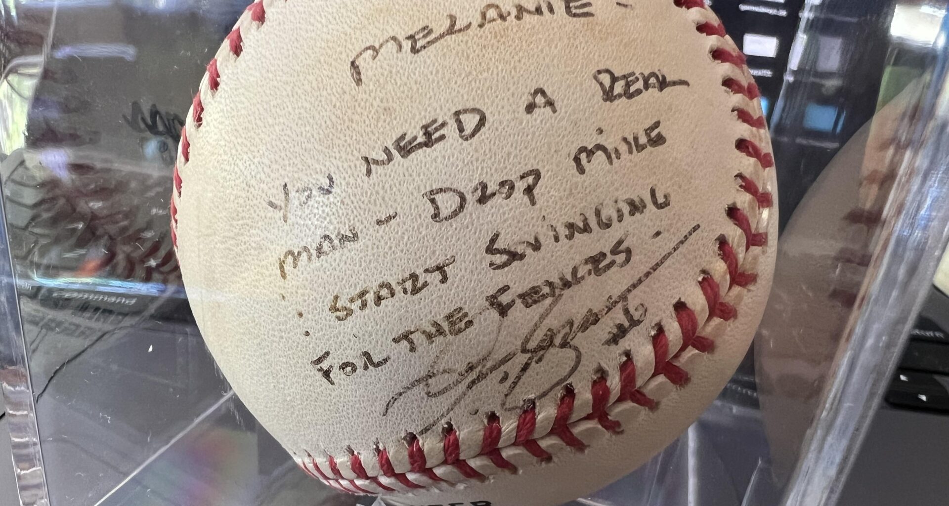 So JT signed a ball for my wife back in 1998…