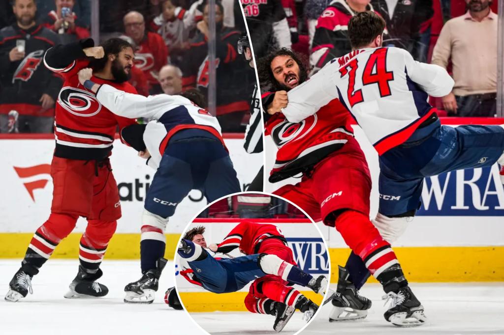 Capitals-Hurricanes turns into fight night with one controversial brawl