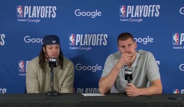 Reporter: "Nikola what was going through your mind when you let that shot go at the end?" Jokic: "This is going to be bad."
