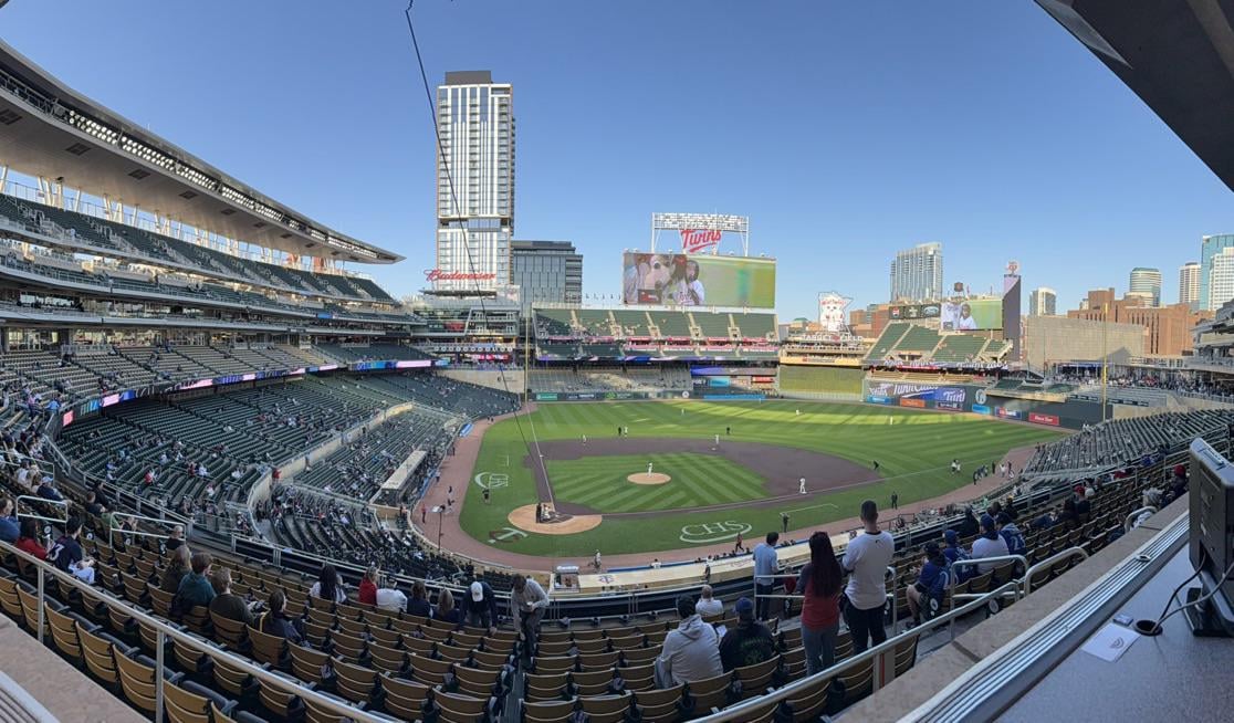 The Crowd at first pitch of Tonight’s Twins game