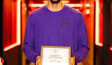 The Cavs gave Jarrett Allen a perfect attendance award for playing in all 82 games this season 😊