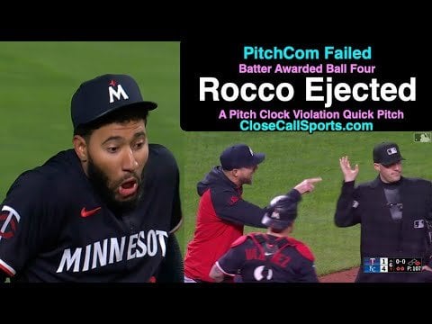 [Close Call Sports] gives a really good breakdown on the pitch clock violation that led to Baldelli's ejection