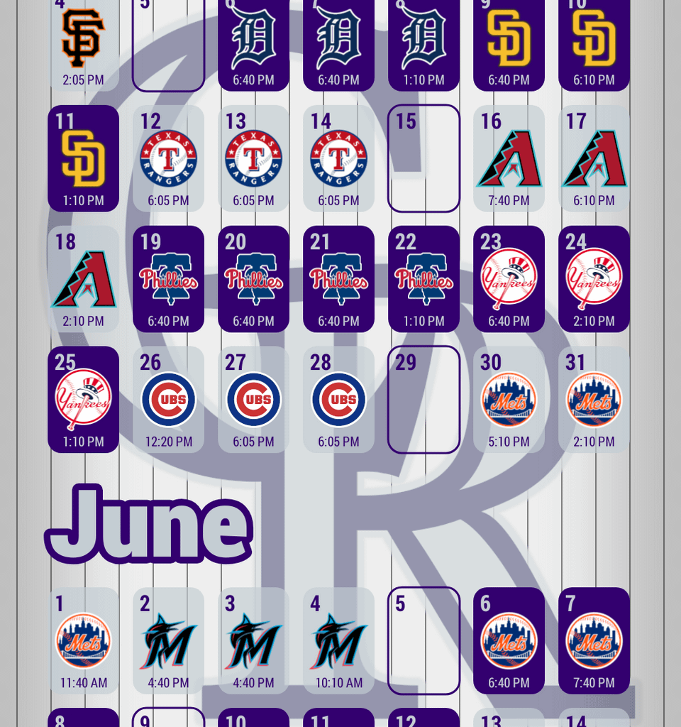 I made some new schedules for May. I hope you like them.