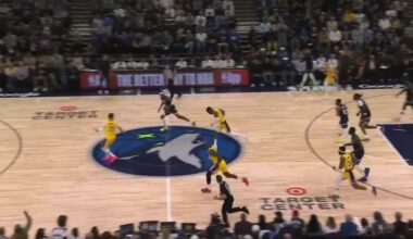 A Timberwolves fan blew a whistle to confuse players several times tonight, one such example.