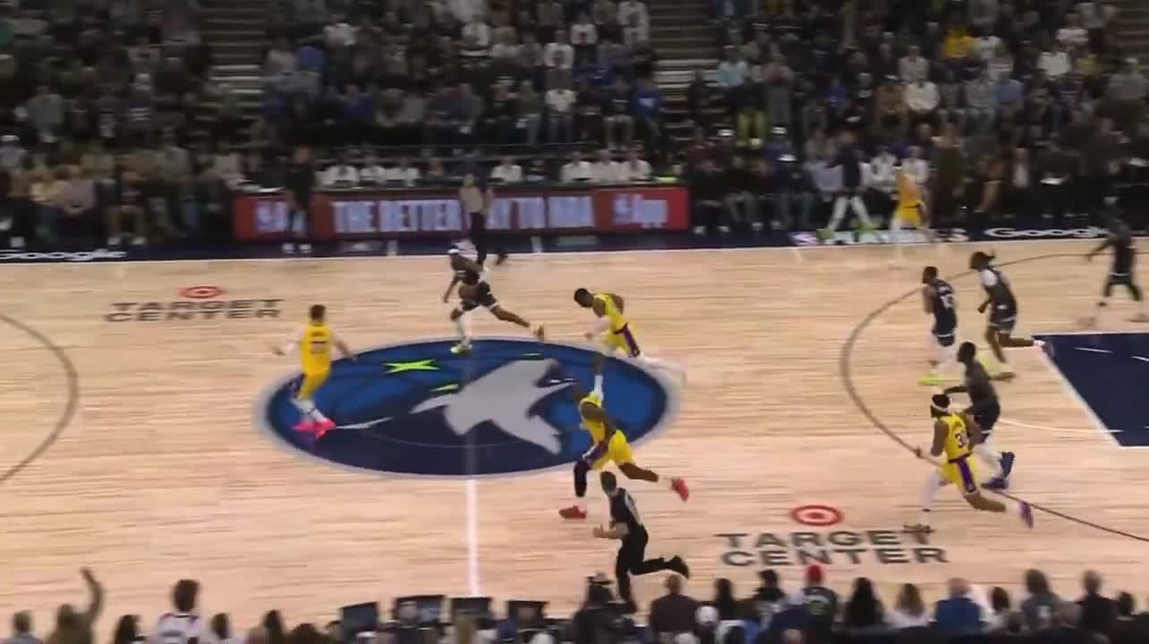 A Timberwolves fan blew a whistle to confuse players several times tonight, one such example.