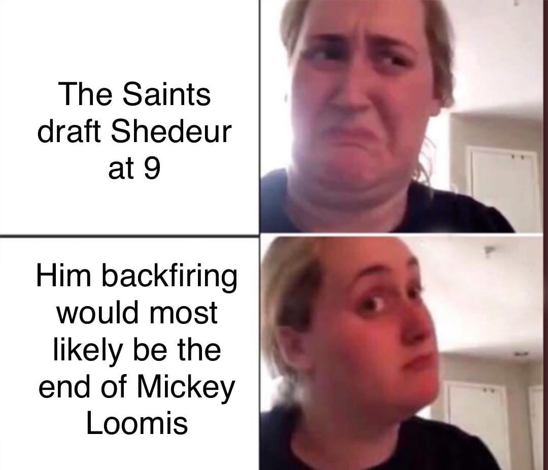 Neither will happen. But a funny thought if it did