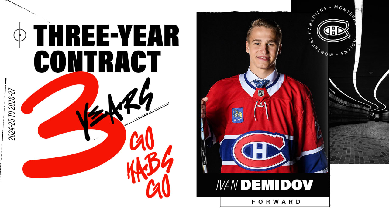 Three-year, entry-level contract for Ivan Demidov