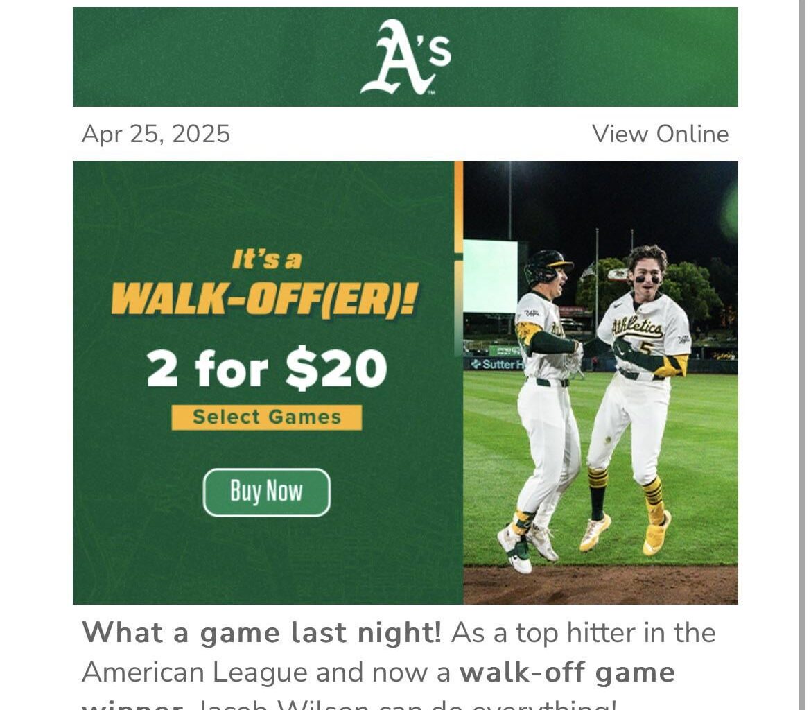 How well can it be going in Sac with deals like this?