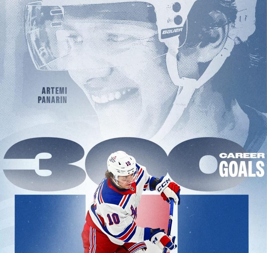 (NYR Instagram) 300 Career Goals got Panarin
