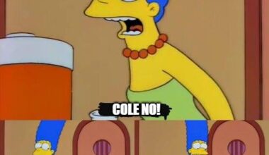 Whenever someone other than Cole commits a penalty.