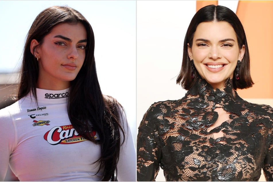 Kendall Jenner's (r.) 818 Tequila Brand will sponsor Toni Breidinger (l.) during the race-car driver's 2025 NASCAR season.