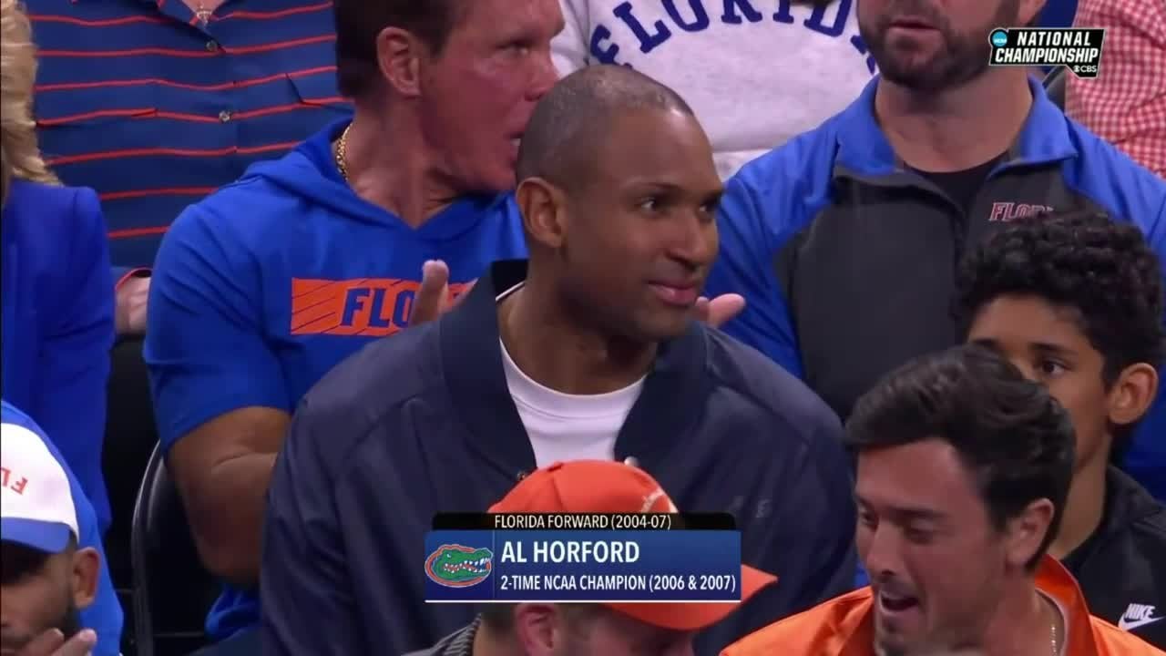 Al Horford is at the NCAA Finals, watching the college he was playing for 20 years ago, the Florida Gators.