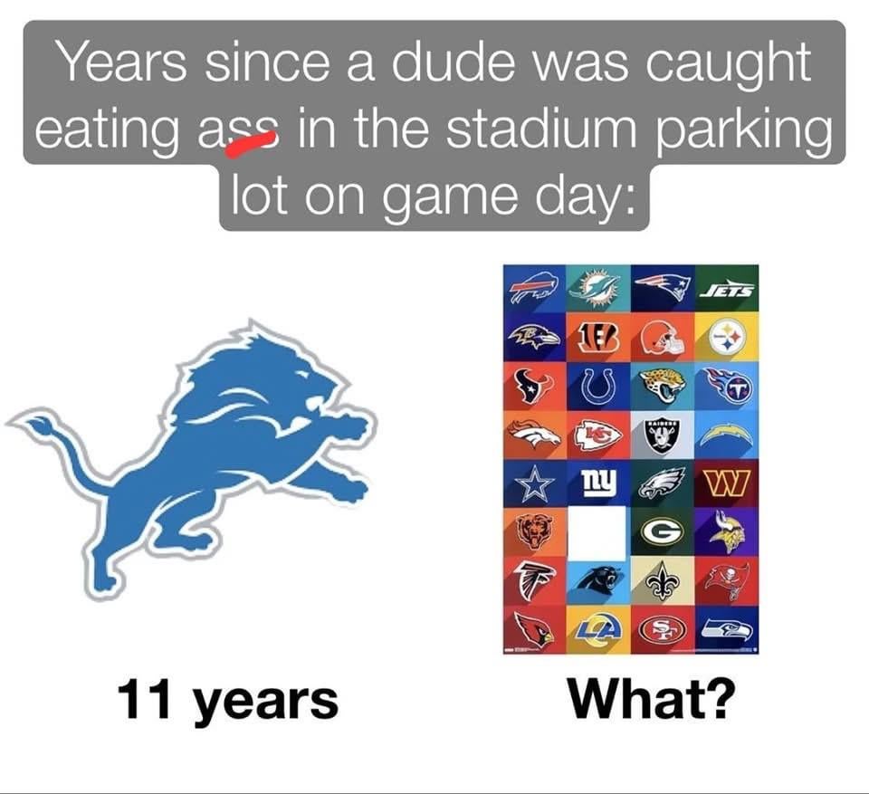 I’m a lions fan, but this is still funny asf