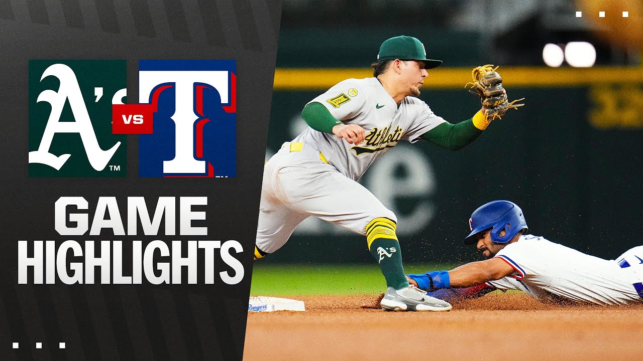 A's vs. Rangers Game Highlights (5/1/25) | MLB Highlights