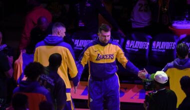 LeBron James says he will not try to convince Luka Doncic to stay with the Lakers: "No, that ain't my job. I think ... I don't think, I know, Luka knows how I feel about him... That's not for me. I hope he stays long-term, but ultimately he's got to make a decision for him."