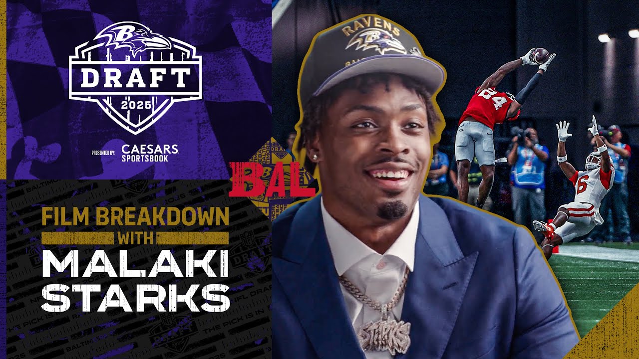 Malaki Starks Breaks Down Film, Shows Great Football IQ | Baltimore Ravens