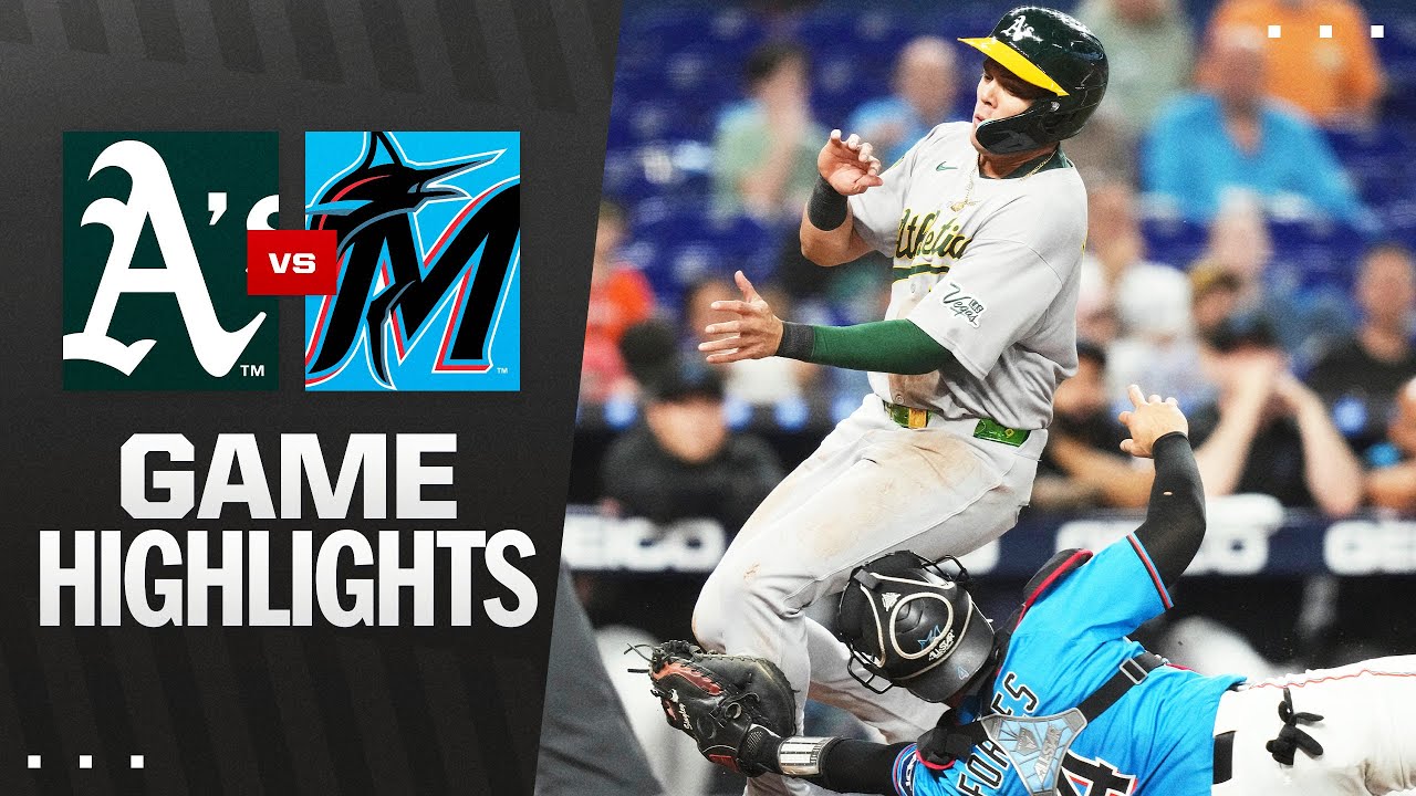 A's vs. Marlins Game Highlights (5/4/25) | MLB Highlights