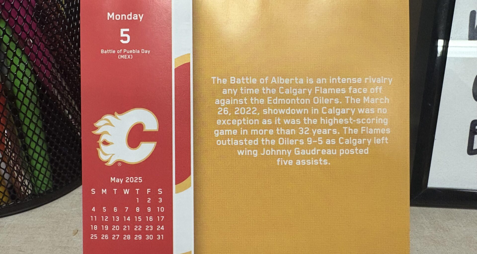 Johnny Gaudreau featured on NHL History Calendar