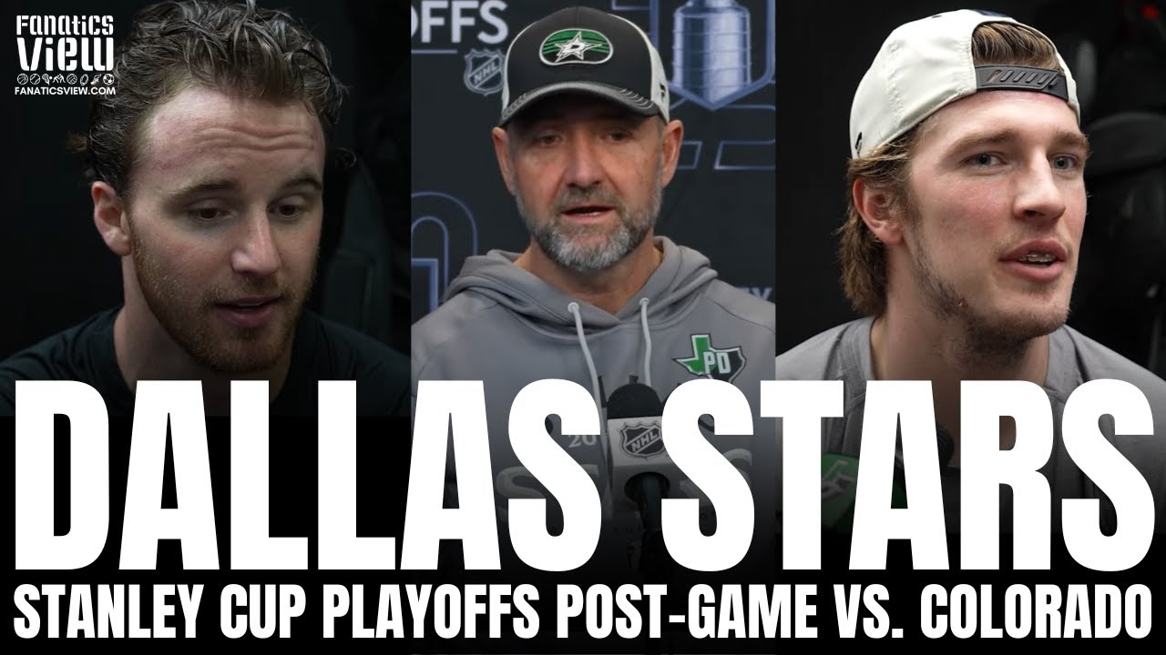 Jake Oettinger, Pete DeBoer & Oskar Back Discuss Dallas Stars vs. Colorado Avalanche Game 7