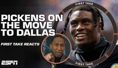 Stephen A. BLAMES RC for George Pickens trade⁉️ REACTION to Cowboys acquisition 👀 | First Take