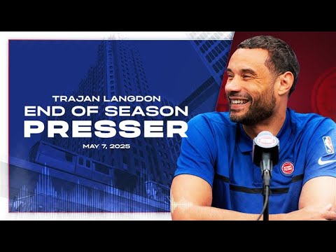 Trajan Langdon End of Season Press Conference | Detroit Pistons 2024-25