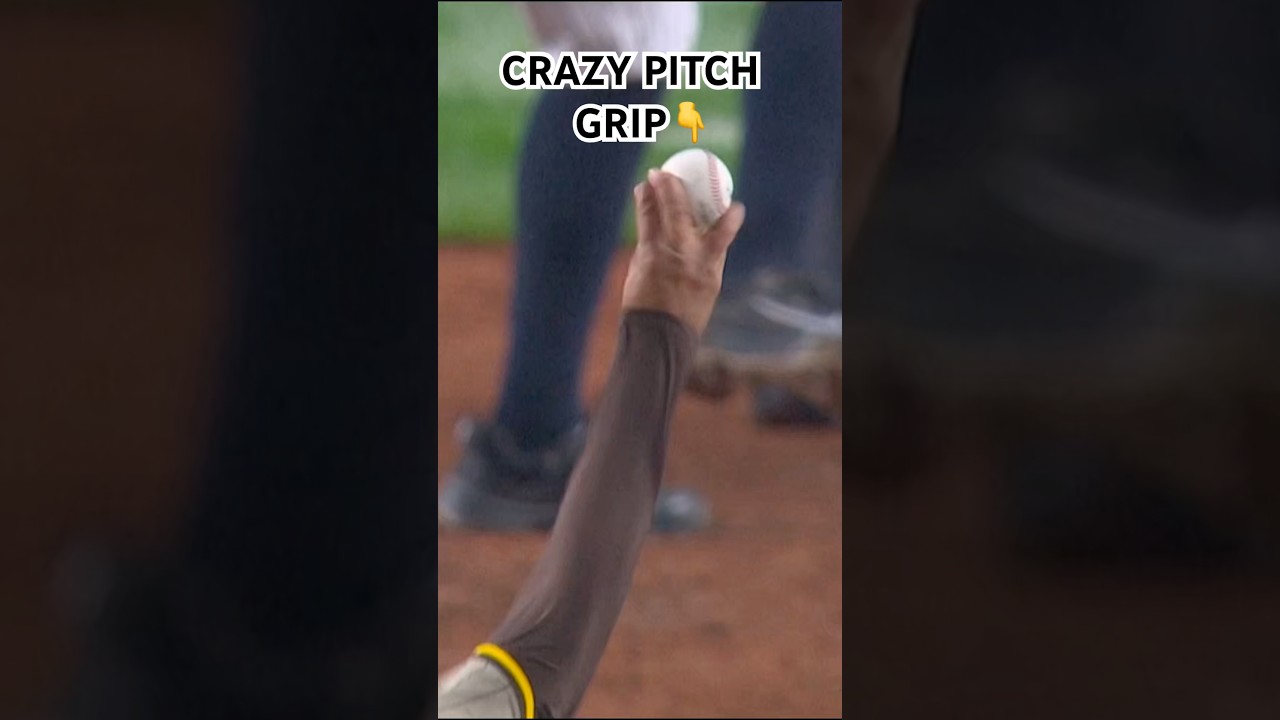 Ever seen this pitch grip before? #baseball #mlb