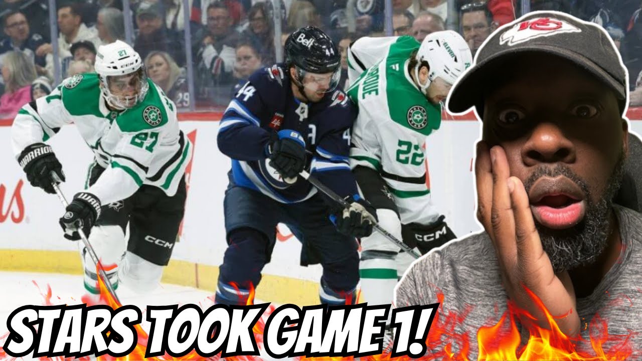 RANGERS FAN REACTS TO! Dallas Stars vs. Winnipeg Jets | Game 1 Highlights