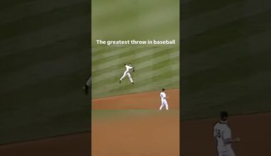 Greatest throw ever? ⚾️🔥 #baseballszn #baseball #mlb #mlblb #sports #yankees #mlbhighlights #shorts