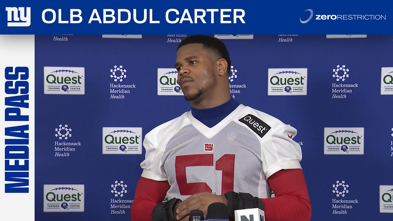 Abdul Carter on Michael Strahan's Advice to Rookies | New York Giants