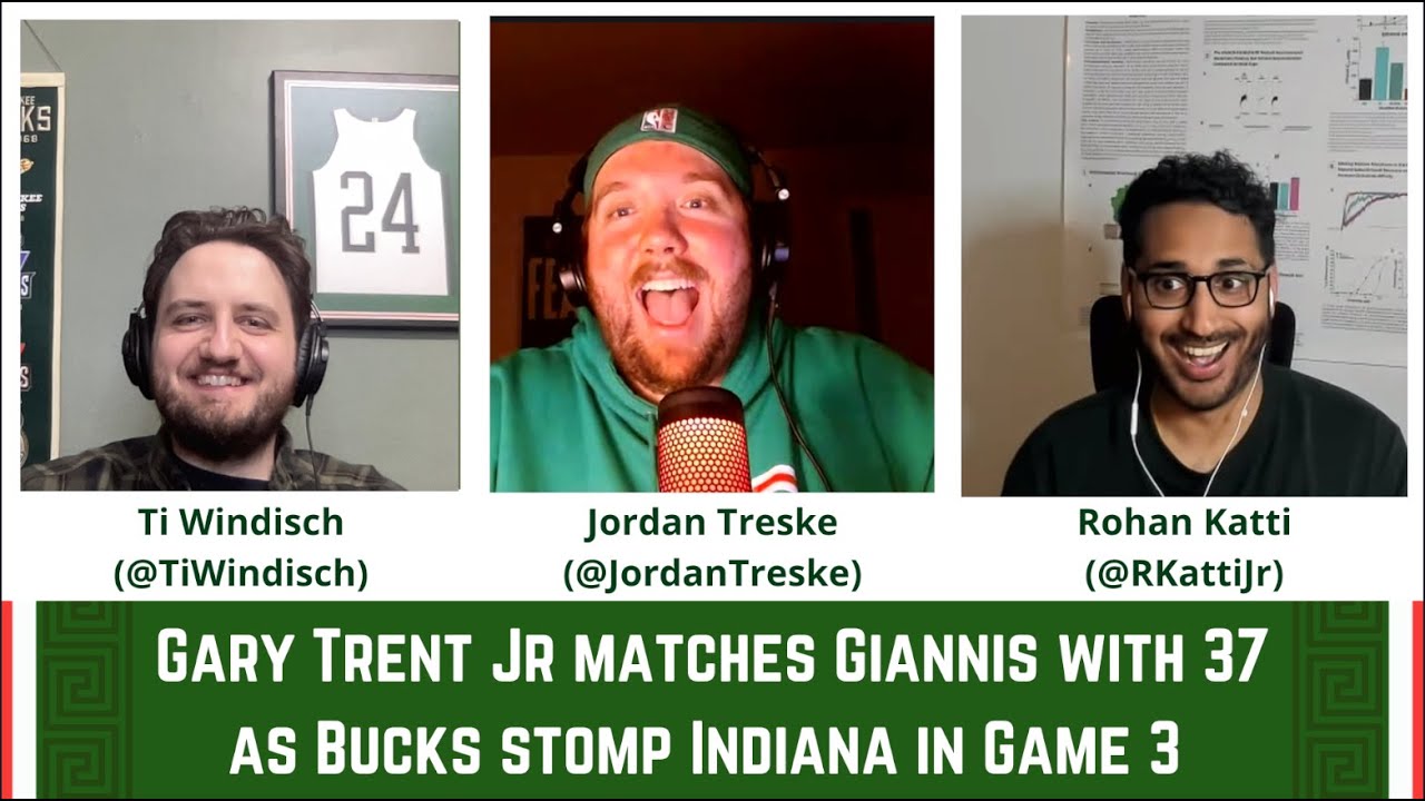 Gary Trent Jr matches Giannis with 37 as Bucks stomp Indiana in Game 3
