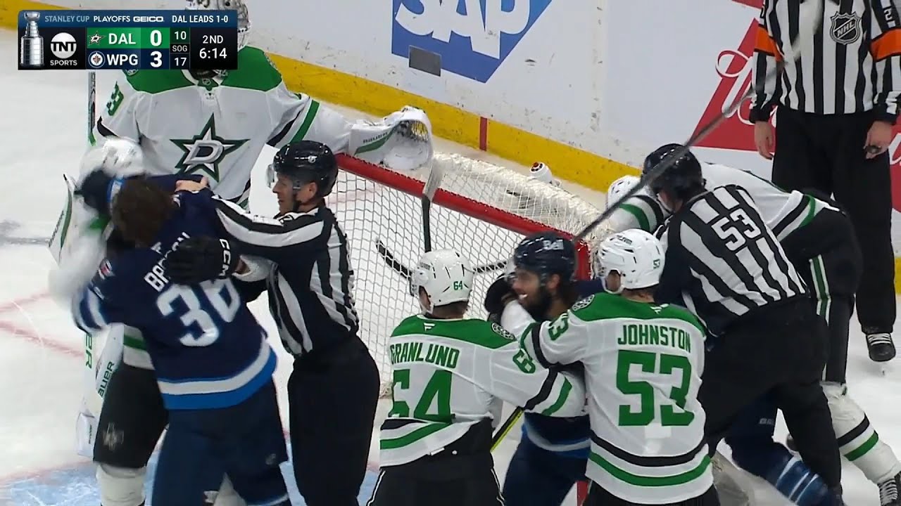 Dallas Stars Vs Winnipeg Jets Scrum
