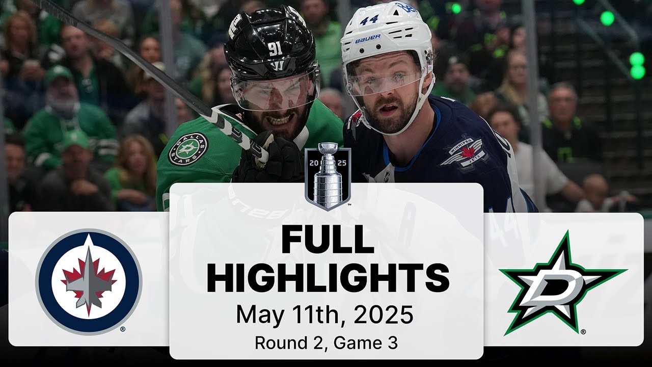 NHL Highlights | Jets vs. Stars | Gm 3 | May 11, 2025